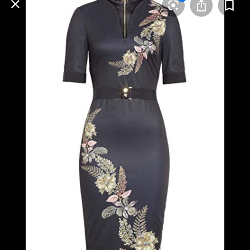 Ted Baker Dollila short sleeve dress size two